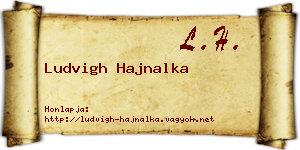 Ludvigh Hajnalka névjegykártya